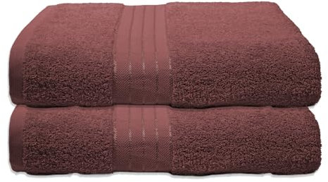 Brentfords Hand Towels For Bathroom, Ultra Soft 100% Cotton Absorbent Fade Resistant Quick Dry Hotel Quality Hand Towels 2 Pack For kitchen & Gym, Burgundy-50x80cm