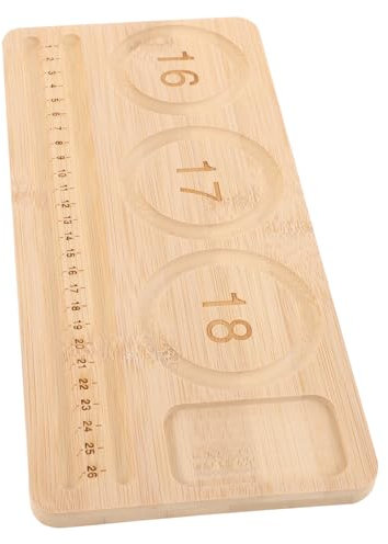 VERDANVERSE Bamboo Bead Tray for Jewelry Making DIY Bracelet Design Board with Measurement Scale Beading Board for Crafting Supplies for Beginners and Experienced Jewelry Makers