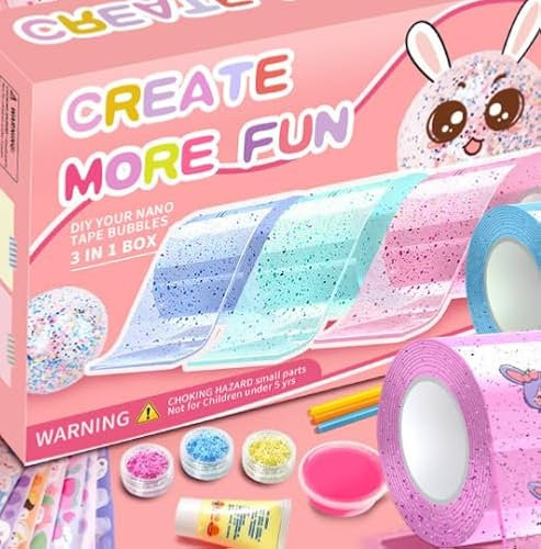 JurciCat Nano tape bubbles set Kit Für Kinder 57Pcs DIY Zum Stressabbau und zur Erholung squishy set Superelastisch nanotape Für Kinder Jungen Mädchen