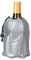 Enfriador de vino activo para vino o champán, enfriador de champán flexible, bolsa de vino de hielo, nevera y transporte de bebidas, tela impermeable, 22 x 10,5 cm de diámetro, color plateado