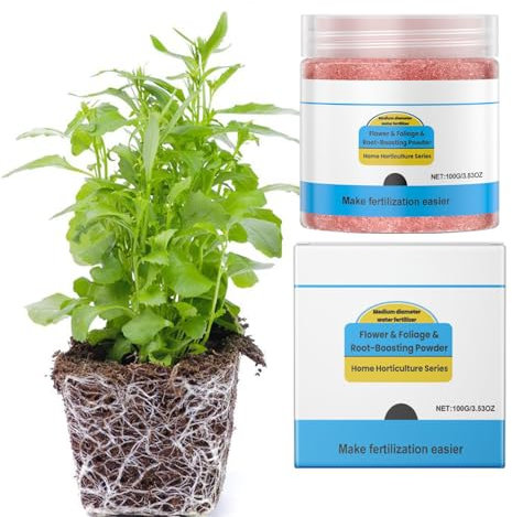 Hlagmix Wurzelpulver Für Pflanzen, Wurzelverstärker Dünger Für Blumen Und Blattwerk, Verstärkerpulver Dünger Für Gartenpflanzen Sukkulenten