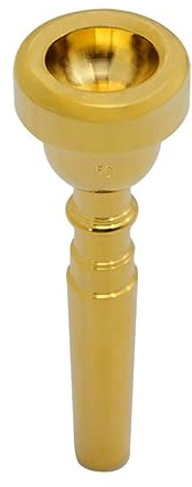 VINTORKY Flügelhorn Mundstück aus Kupfer in Gold Praktisches Trompetenzubehör mit Elegant Antiquiertem Design für Outdoor Dinners und Familienfeiern Größe 5c