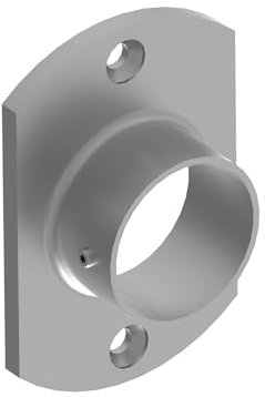 Wandflansch Edelstahl Rohr 42,4 mm Flansch Edelstahlrohr Steckfitting Wandhalter Rundrohr Oval Gelaender Halterung für Handlauf Wandanschluss Wandhalterung Rohrflansch Bodenflansch V2A