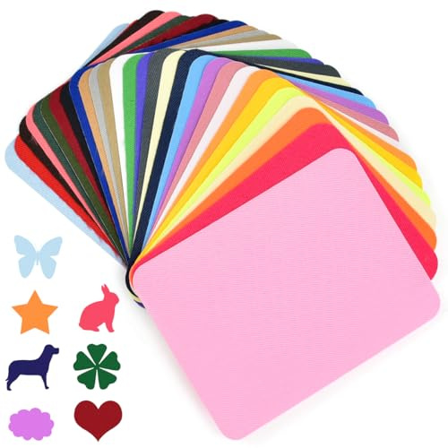 VGECEE 29 Stück Flicken zum Aufbügeln Aufbügelflicken Bügelflicken Jeans Bunt Kleider Flicken Reparatur Patches zum Aufbügeln Iron on Repair Patches Reparaturflicken für Kleidung Hosen DIY Taschen