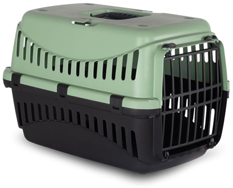 URBNLIVING Plastic Pet Carrier for Dogs & Cats - Durable & Lightweight Travel Crate with Secure Lock & Ventilation - Easy Clean Kennel for Puppies, Kittens & Small Pets - 2