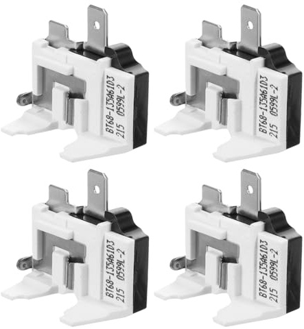 Refrigerator Compressor Start Relay Protector 0.5hp 4pcs White | Plastic Metal Build, Thermal Overload Protection, Efficient Start for Commercial Refrigerators