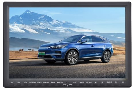 16.9 tragbarer DVD-Player mit 14,1 Bildschirm, Auto-DVD-Player für Kinderrücksitz, Akku, Region Free, USB/SD, AV In/Out, Last Memory, Auto-DVD-Player unterstützt DVD/VCD/CD/MP4/MKV, 1080P