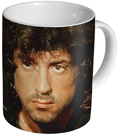 Rambo Sylvester Stallone Dschungel Keramik Kaffeetasse Tasse