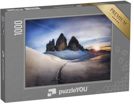 puzzleYOU: Puzzle 1000 Teile „Wintermorgen an den DREI Zinnen, Dolomiten, Italien“ – aus der Puzzle-Kollektion Europa, Dolomiten
