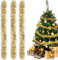 Weihnachten Lametta Girlande, 3 Stück Weihnachtsbaum Lametta Girlande, Gold Lametta Weihnachtsbaum, Tinsel Garland, Weihnachten Lametta, Weihnachten Girlande Metallisch, Festliches Weihnachten Lametta