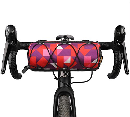 Rhinowalk Lenkertasche Fahrrad, Fahrradtasche vorne Lenker, Fahrradkorb, Mountainbike, Rennrad, Pendler-Umhängetasche, professionelles Fahrradzubehör-Tarnung Rot