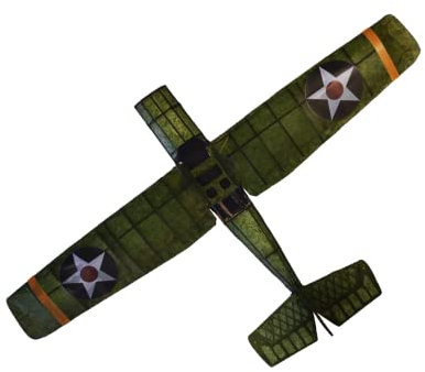 Skye Dog Balsa Model Airplane Kit, Classic Historic Cessna Style, Free Flight, Rubber Band Powered, Adults, Model Kit, Green, 20-inch Wingspan