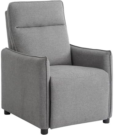 homeguru Relaxsessel mit Verstellbarer Rückenlehne, Ruhesessel Stilvoll Dunkelgrau, Relaxliege Sessel Fernsehsessel Polyester Holz Grau, Liegesessel Wohnzimmer, TV-Sessel Kino Sofa, 72X 73X 102CM