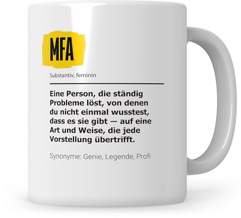Sweetify lustige MFA Tasse, Geschenk für Medizinische Fachangestellte Geschenkidee Kaffeetasse