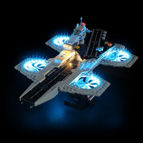 BRIKSMAX Led Licht für Helitransporte der Vengadores 76295 - Kompatibel mit Marvel Bausteinen Modell - Ohne Lego Set