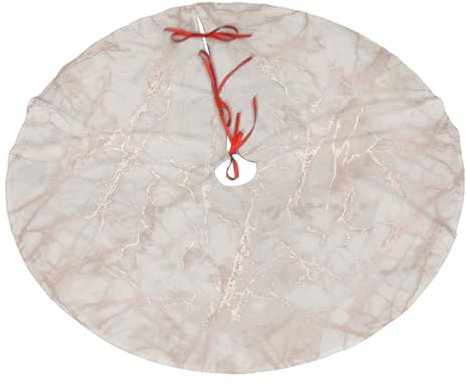 Rose Gold Marmor Weihnachtsbaum Rock Weiß Plüsch Rock Weihnachten Party Halloween Baummatte Dekorative Baumdecke