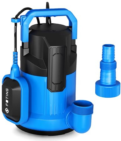 FOTING 2025Upgraded 17000 L/H Submersible Water Pump with Float Switch, 550W Electric Sump Pumps for Dirty/Clean Water, Portable Water Pump for Garden Pond, Pools, Ditches