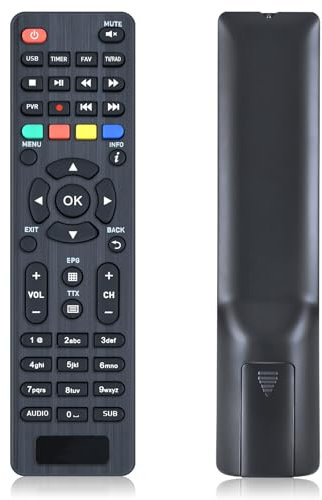 GOUYESHO Telecomando di ricambio per Tele System Digital Decoder TS6822 T2HEVC Twin Tuner FACILE/01 FACILE Stealth/01