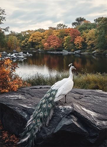 Peacock Jigsaw Puzzles for Adults 1000 Piece Jigsaw Puzzles for Adults 1000 Pieces Jigsaws Puzzle Lake Educational Games, Stress Relief Fun Smart Games, Gifts for Friends Family, Home Decoration g-841
