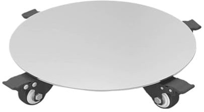 GTOULHH Rollbrett Pflanzen Pflanzenwagen Aus Edelstahl Mit Rädern Und Beweglicher Halterung, Geeignet for Den Innen- Und Außenbereich Blumenroller(25cm)
