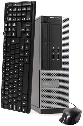 Dell Optiplex 3020 SFF Desktop PC, Intel Core i3-4160, 8GB RAM, 256GB SSD, WiFi, Bluetooth, Tastiera US QWERTY, Windows 11 Pro (Ricondizionato)