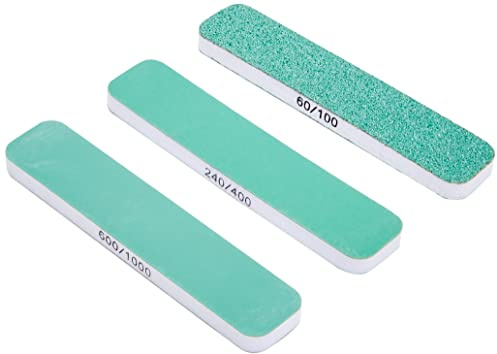 Modelcraft PAB1000 Extra Flexi Slim-Line Sanders x3, Green & White, 1.9 x 0.6 x 9 cm