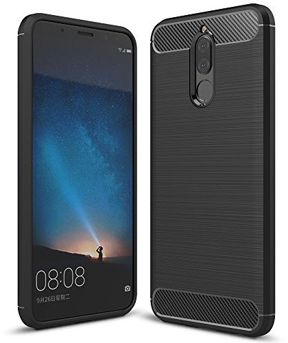 NALIA Custodia compatibile con Huawei Mate 10 Lite, Cover Protezione Ultra-Slim Case Protettiva Morbido Cellulare in Silicone Gel, Gomma Telefono Bumper Copertura Sottile Antiscivolo - Nero