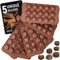 Chocolate Moulds Silicone - Set of 6 - Free Recipes eBook - Non-Stick Food Grade Moulds Easy to Use for Chocolate, Candies and Ice Cubes