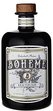 WAJOS Boheme Kräuterlikör 500 ml, 33% vol | Kräuterschnaps mit Gin, Absinth, Weinbrand, edlen Botanicals, Basilikum & Blutorange | Mit Geschmack von Anis, Wermut & Zartbitter-Schokolade