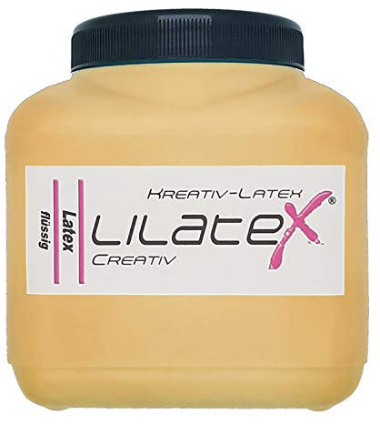 Lilatex 1 Liter farbiges Flüssiglatex/Farblatex/Latexmilch - dünnflüssiges Naturlatex (Sand)