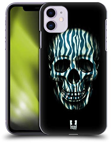 Head Case Designs with Zebra Skulls In Animal Prints Hard Back Case Compatible With Apple iPhone 11