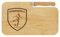 LASERHELD | Brotzeitbrett Holz mit Gravur “Fussball” & Messer | 26 x 15 cm | Frühstücksbrettchen Holz Schneidebrett Jausenbrett | Geschenk für Fußballer zum Vatertag