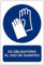 Becral® - Señal de obligación OBLIGATORIO EL USO DE GUANTES material pvc0,7mm tamaño 210X300mm (ref.RD20003)