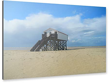 artboxONE Alu-Print 120x80 cm Holzhaus auf Stelzen von Künstler Theo