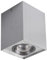 LED Aufbauspot, LED Deckenaufbauleuchte, Aluminium Deckenleuchte Weiss Quadratisch 96mm x 125mm (GORD SILBER)