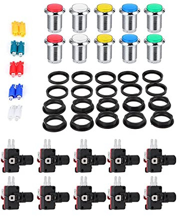 Bouton d' de commutateur, Boutons d' Lueur translucide 32mm pour Console de Jeu pour