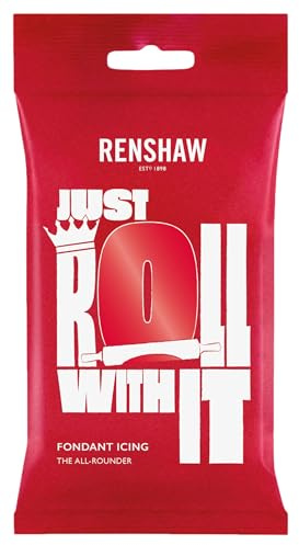 Renshaw Poppy Red Ready to Roll Fondant Icing, 1 kg (Pack of 1)