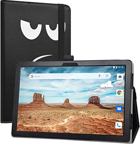 Labanem a Schutzhülle mit Alcatel 3T, Slim Fit PU-Leder, dünne und Faltbare Schutzhülle für Alcatel 3T 10 8094X 4G Tablet (Nicht kompatibel mit Alcatel 3T 10 8088X), Don't Touch