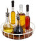 iDesign 95415EU Lazy Susan, Organizer Girevole con Bordo Alto in Metallo e Legno d'acacia, Portaspezie salvaspazio Cucina, Porta Olio aceto Sale Pepe, Bianco e Naturale, 18/8 Stainless Steel