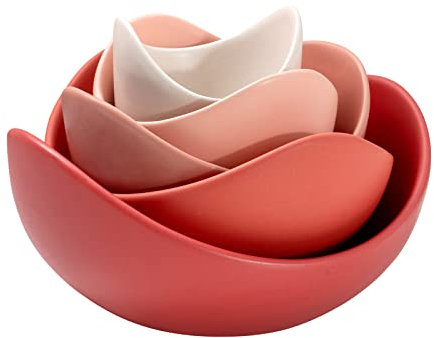 Notakia Bols décoratifs en forme de lotus - Passe au lave-vaisselle et au micro-ondes - Bols inclinés uniques en céramique pour salade, pâtes, soupe, riz, préparation, parfaits pour les restaurants