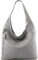 modamoda de T155 Damen Leder Shopper Schultertasche Large handmade in Italy, Farbe:Telegrau