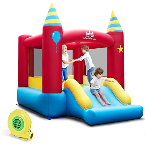 COSTWAY Castillo Hinchable con Soplador, 2 en 1 Castillo Hinchable para Niños 3 a 10 años, 250 x 195 x 143 cm, Insuflavel Crianças Interior Exterior