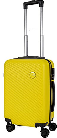 CABIN 5508 Valigia Trolley ABS, bagaglio a mano 55x37x20, Valigia rigida, guscio duro e antigraffio con 8 ruote.