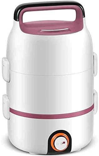 OLOTU Lunch Box Elettrico a 2 Livelli, Forno a microonde Portatile per l'home Office dell'auto, scaldavivande Portatile con Interno in Acciaio Inossidabile