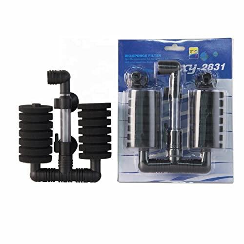 Mini filtro in spugna ad aria per acquario serbatoio di pesce singolo/doppia testa manuale pulizia bio-spugna filtro XY-2831