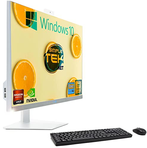 SIMPLETEK - PC All in One FHD 27 Core i3 Scheda Video Dedicata Radeon RX550 4GB | 16GB RAM SSD 480GB Potente Versatile Lavoro Intrattenimento
