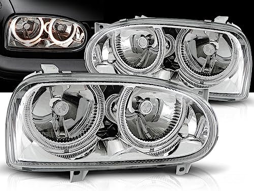 CR-Lights Angel Eyes Scheinwerfer Set in chrom für VW Golf 3 09.1991-08.1997