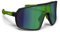 BERTONI Radfahren MTB Lauf Sportbrille für Männer Frauen in TR90 Antibeschlag Weitwinkelobjektiv mod. GEMINI (Matt Schwarz/Matt Grün – Grüne Spiegellinse)