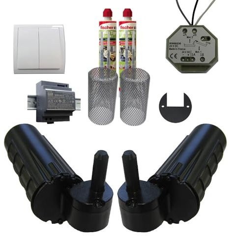 Motorisation pour volet 2 battants SLID'UP URANUS filaire - gond Ø 14 mm - kit scellement - alimentation à découpage