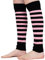 Mysocks Stulpen Damen beinwärmer Frauen Mädchen Winter 80er Stulpen Beinstulpen Beinwärmer Kniestrümpfe Leg Warmers Strümpfe in Einheitsgröße, gestreift, Rosa Schwarz